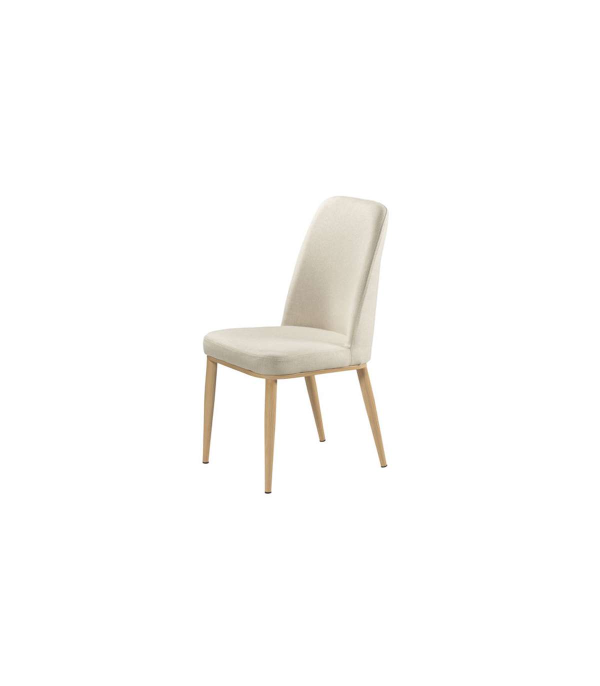 Silla Claud Tapizada En Tela Color Beige, 98 Cm(alto)46 Cm(ancho)50 Cm(largo)_3