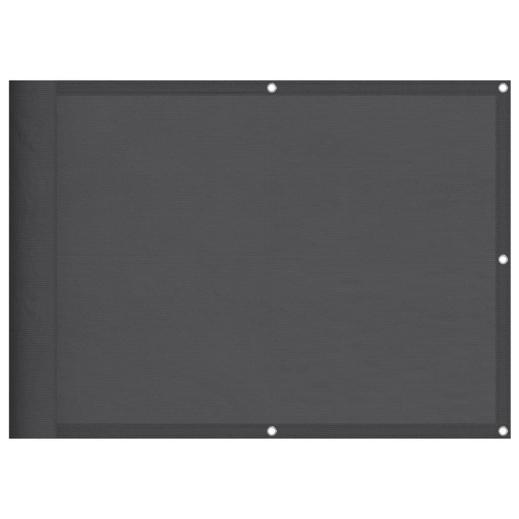 Vidaxl Pantalla De Balcón 100% Poliéster Oxford Antracita 75x800 Cm_0