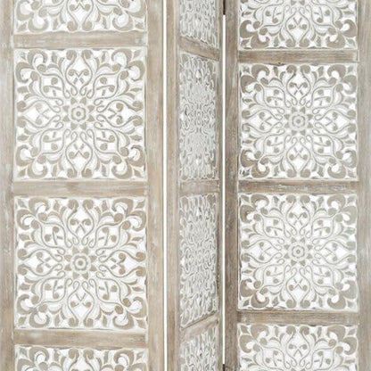 Wellhome Pantalla Madera Etnik Estampado Blanco
