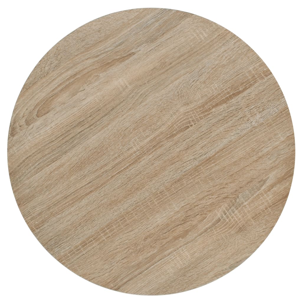 Mesa De Bar Bistró Mdf Y Acero Redonda 60x75 Cm Color Roble_2