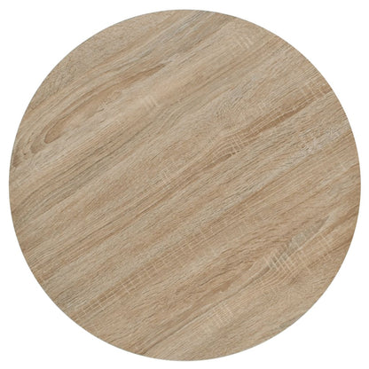 Mesa De Bar Bistró Mdf Y Acero Redonda 60x75 Cm Color Roble_2