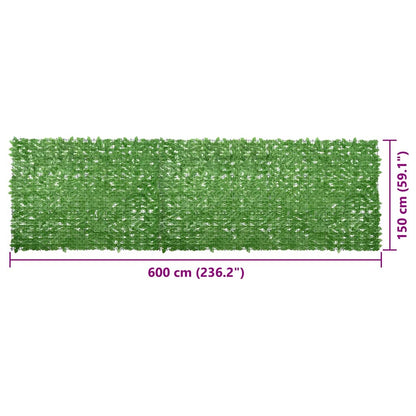 Vidaxl Toldo Para Balcón Con Hojas Verde 600x150 Cm_2
