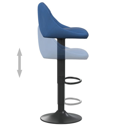 Taburetes De Cocina 2 Unidades Terciopelo Azul_5
