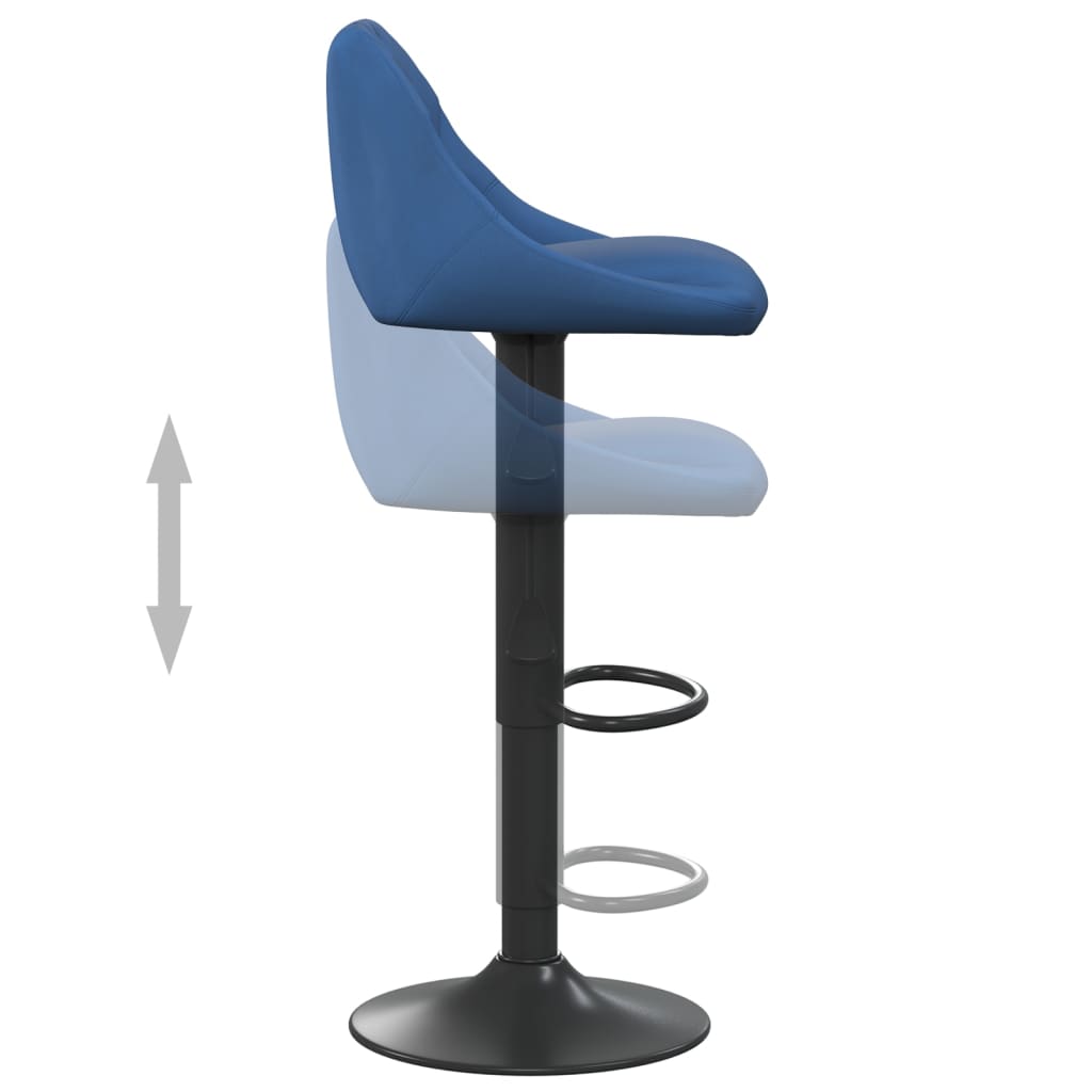 Taburete De Cocina De Terciopelo Azul_4