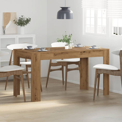 Mesa De Comedor Madera Ingeniería Roble Artisan 140x74,5x76 Cm_1