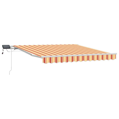 Toldo Retráctil Amarillo Y Naranja 300 X 250 Cm Tela Y Aluminio_0