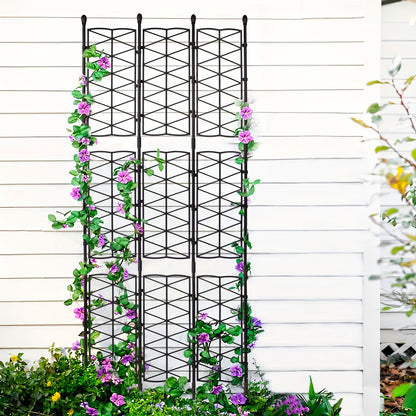 Enrejado Trepadoras 46x165cm Metal Negro | Nyana Garden_0