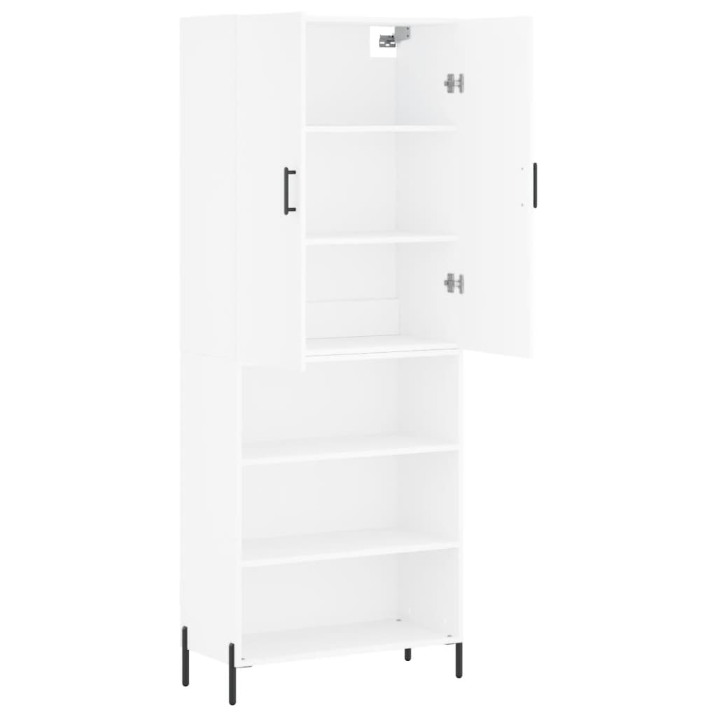 Aparador Alto Madera Contrachapada Blanco 69,5x34x180 Cm_3