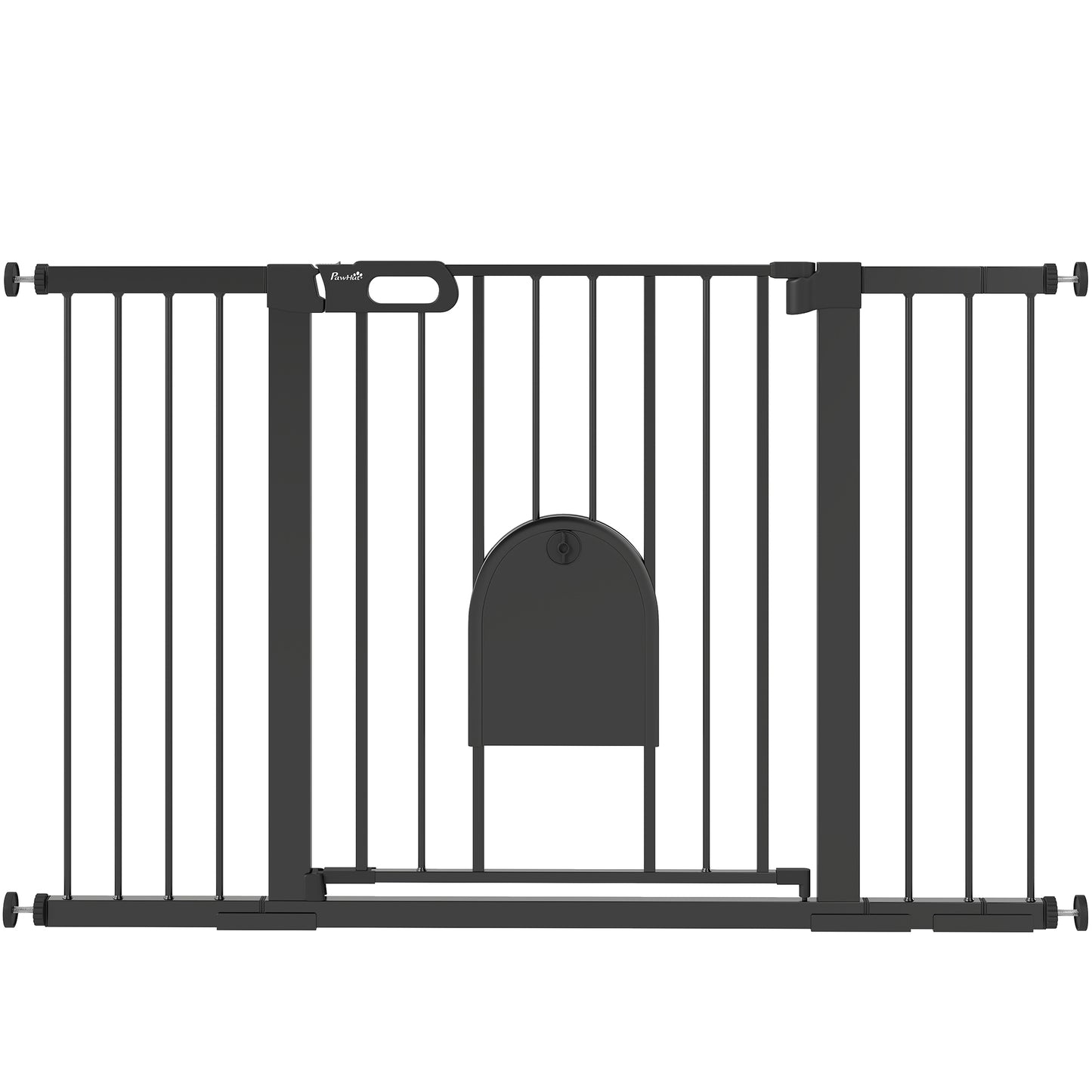 Pawhut Barrera De Seguridad Para Escaleras Y Puertas 75-131 Cm Negro_0