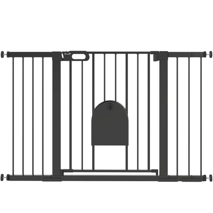 Pawhut Barrera De Seguridad Para Escaleras Y Puertas 75-131 Cm Negro_0