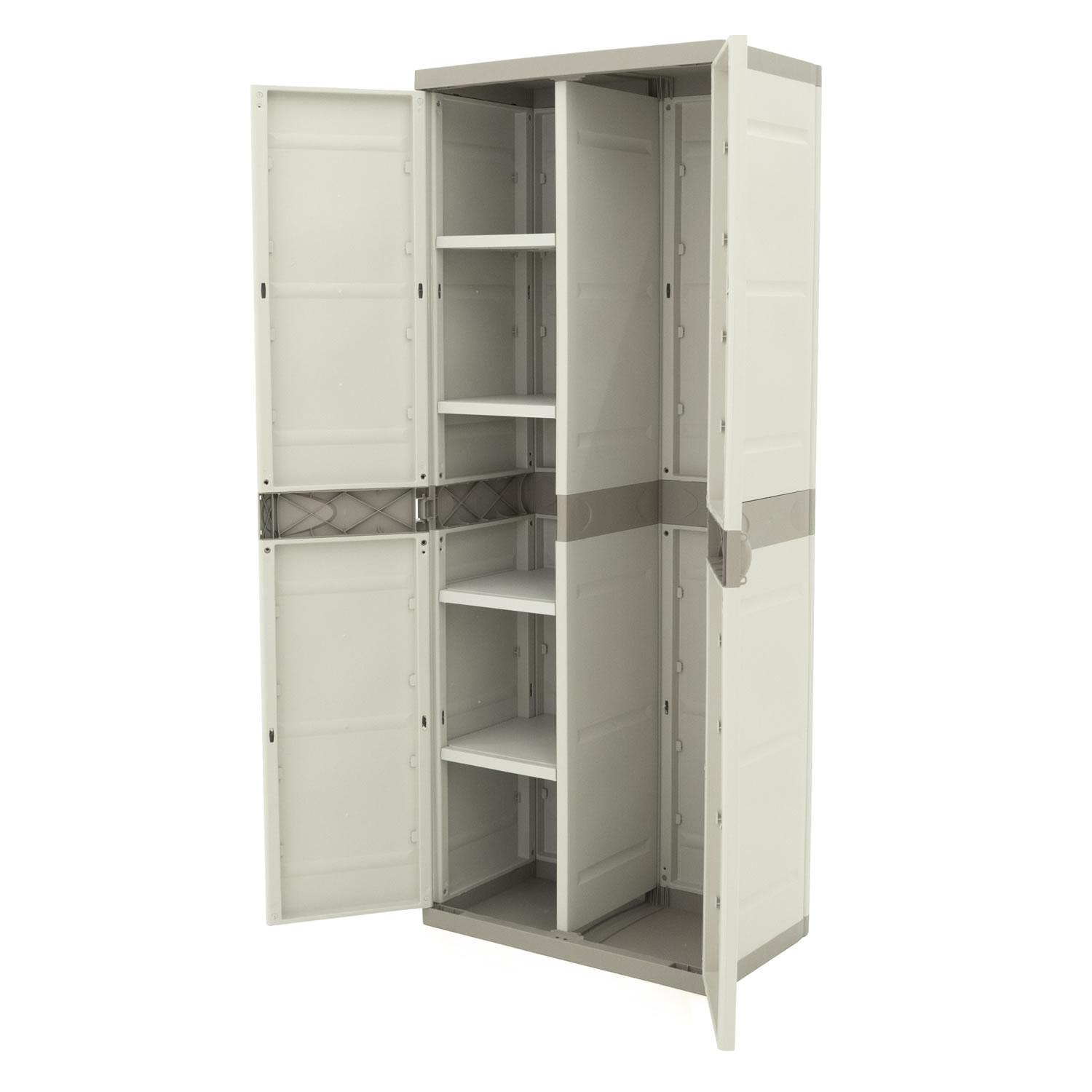 Armario Escobero 70 cm Titanium Plastiken Beige (Reacondicionado)