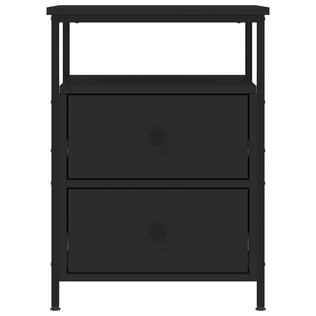 Mesitas De Noche 2 Uds Madera De Ingeniería Negro 44x45x60 Cm_4