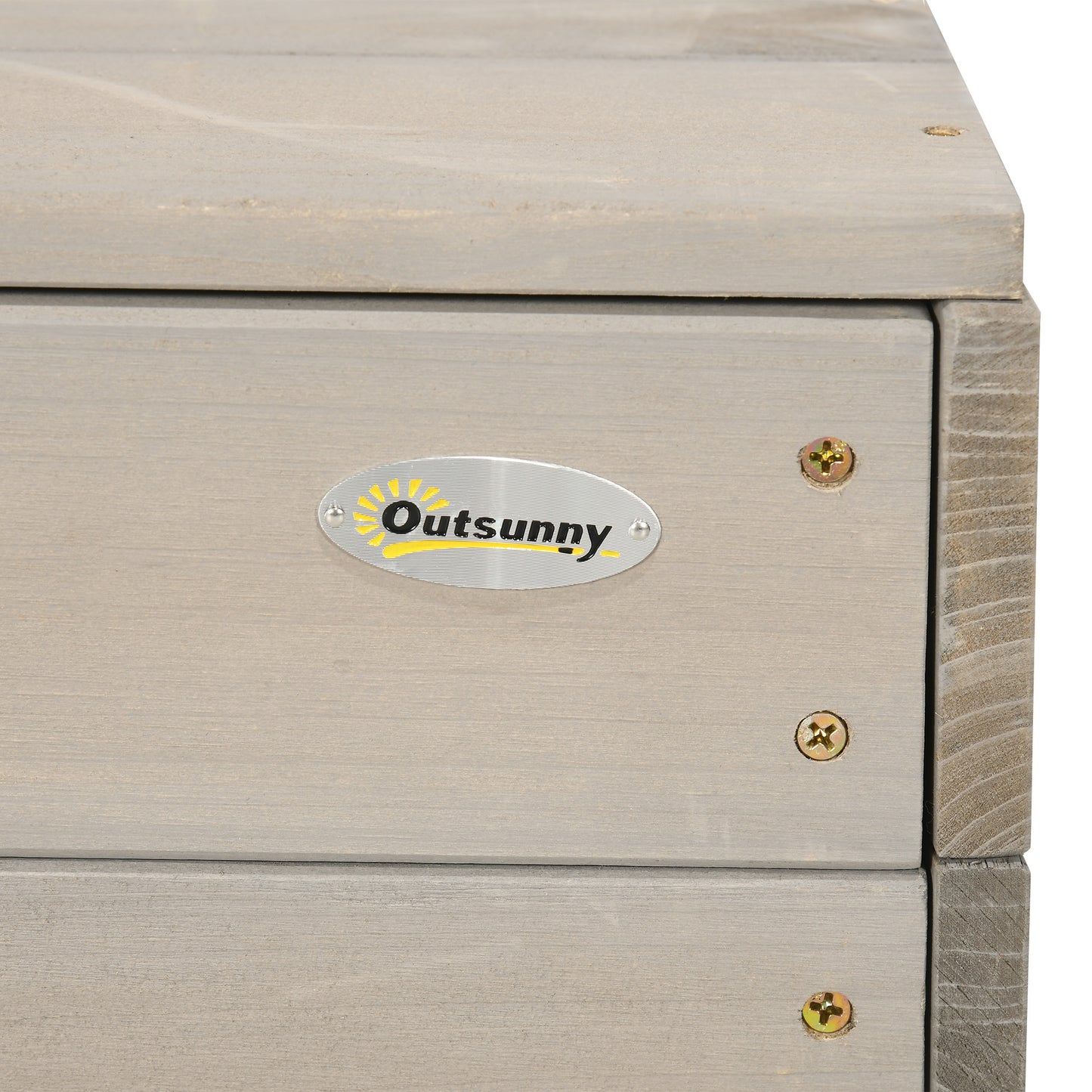 Outsunny Arenero De Madera Para Niños De 3-7 Años Techo Ajustable 114x113x110 Cm_3
