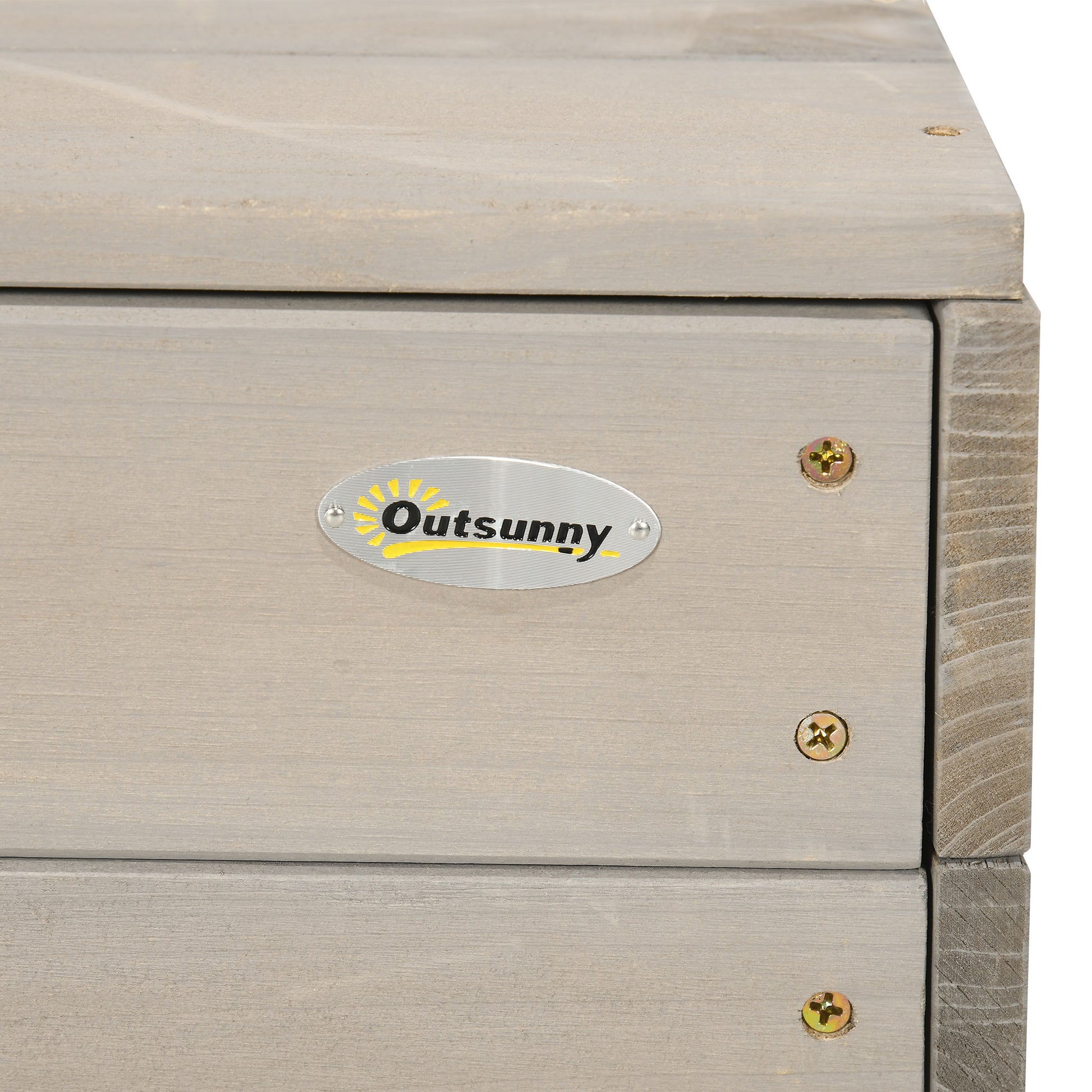 Outsunny Arenero De Madera Para Niños De 3-7 Años Techo Ajustable 114x113x110 Cm_3