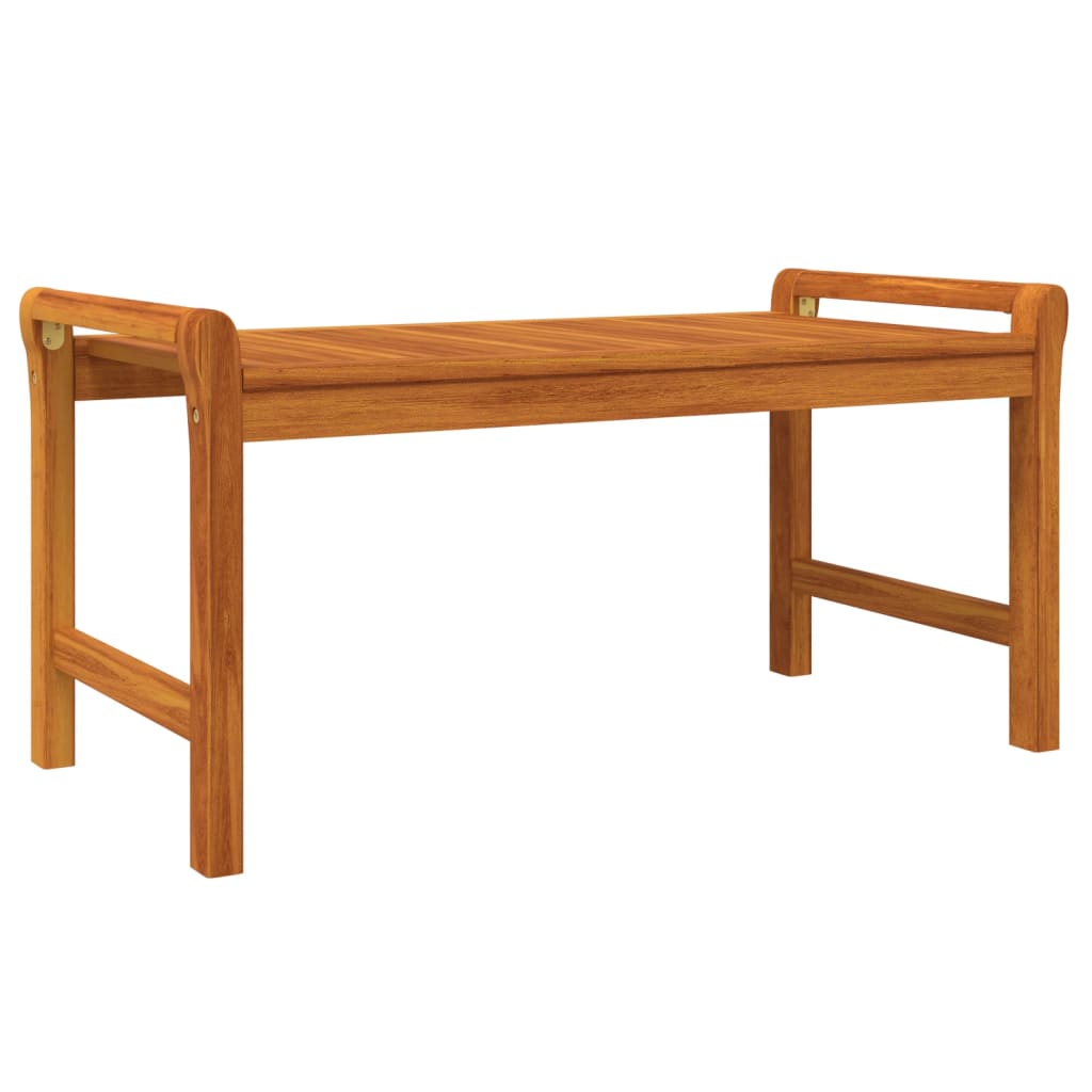 Mesa De Centro De Madera Maciza De Acacia 100x50x50 Cm_0