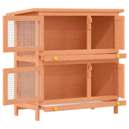 Casa De Animales Pequeños Jaula Conejera 4 Puertas Madera_3