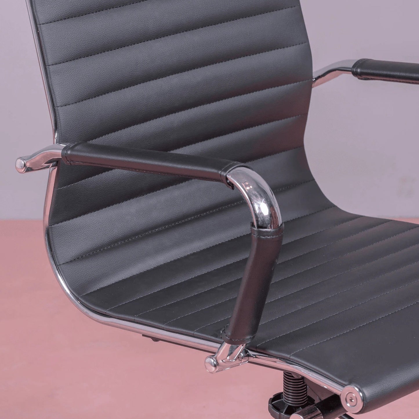 Silla De Oficina Con Respaldo Alto Tapizado En Polipiel - Alu_2