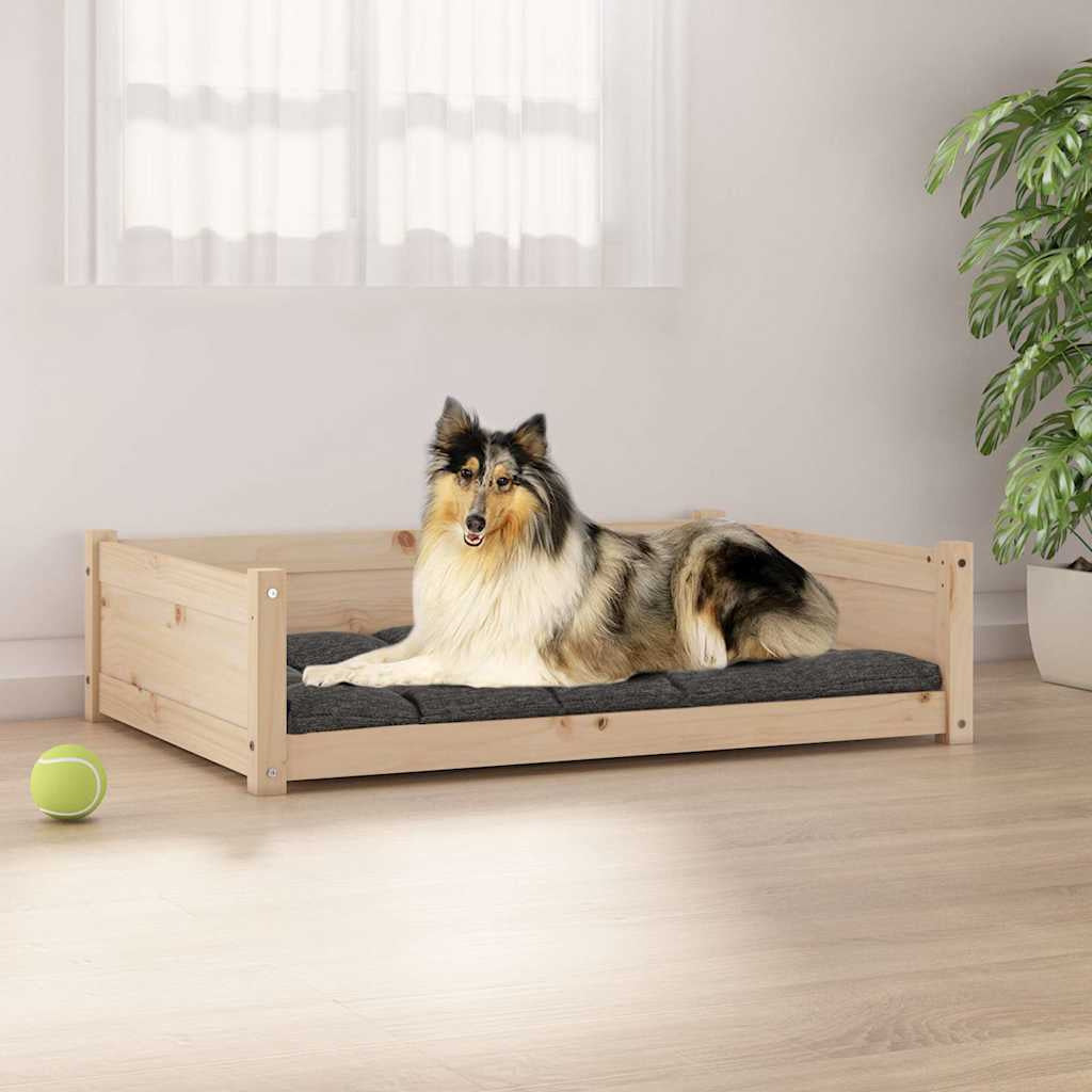 Vidaxl Cama Para Perros Madera Maciza De Pino 95,5x65,5x28 Cm_1