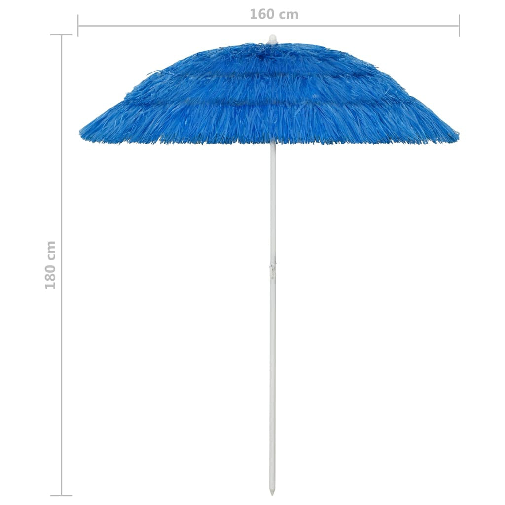 Vidaxl Sombrilla De Playa Hawaii Azul 180 Cm_2