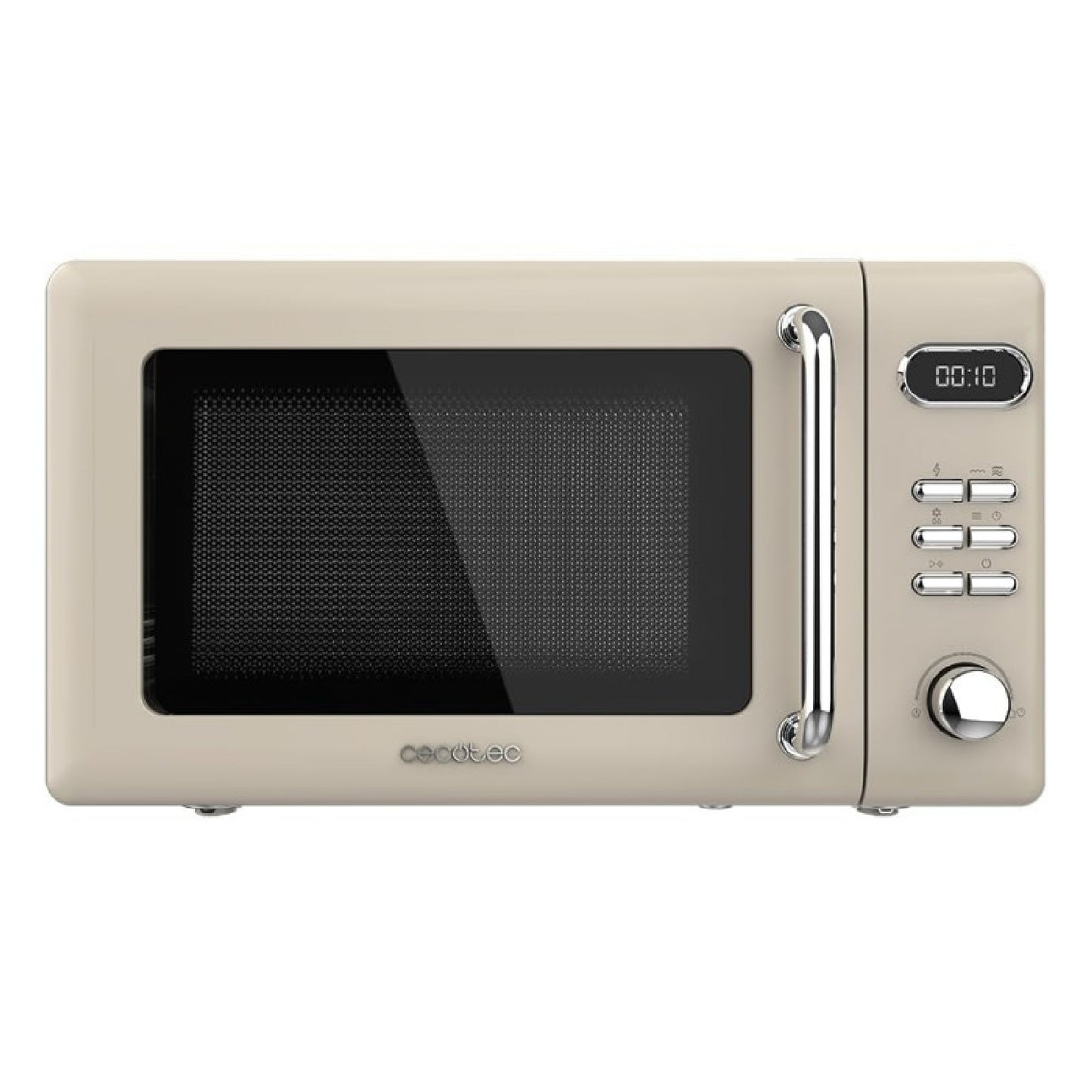 Microondas Digital Con Grill De 20 L Proclean 5110 Retro Beige. 700 W En 5 Niveles, Temporizador Hasta 60 Mins, 8 Programas Y Modo Descongelación, D_0