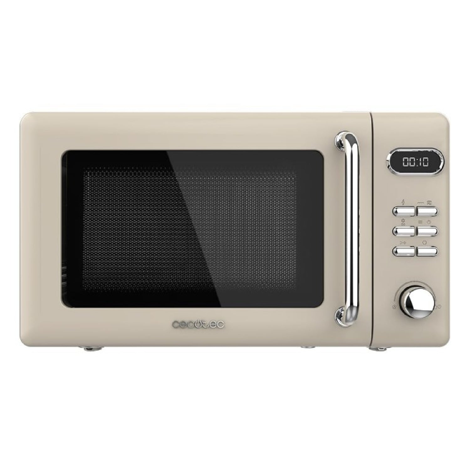Microondas Digital Con Grill De 20 L Proclean 5110 Retro Beige. 700 W En 5 Niveles, Temporizador Hasta 60 Mins, 8 Programas Y Modo Descongelación, D_0