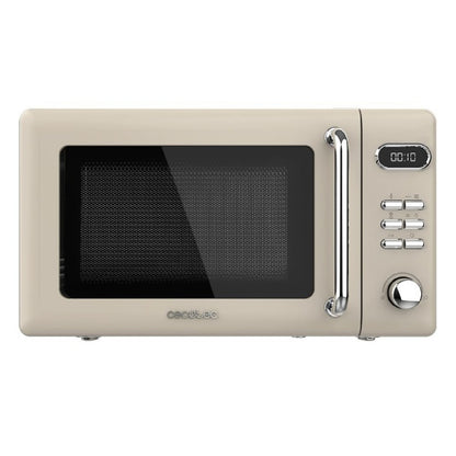 Microondas Digital Con Grill De 20 L Proclean 5110 Retro Beige. 700 W En 5 Niveles, Temporizador Hasta 60 Mins, 8 Programas Y Modo Descongelación, D_0