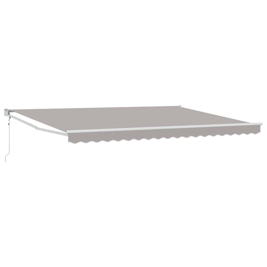 Toldo Retráctil Gris Claro 450 X 300 X 165 Cm Poliéster Y Metal_0