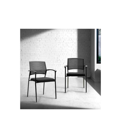 Pack De 4 Sillas Confidente Acabado Negro, 55 Cm(ancho) 85 Cm(altura) 55cm(fondo)_2