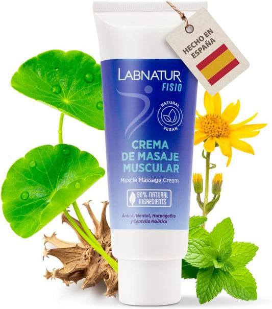 Labnatur Fisio Crema de Masaje Muscular 125 ml | Preparación y Recuperación de Músculos y Ligamentos | NATURAL_0