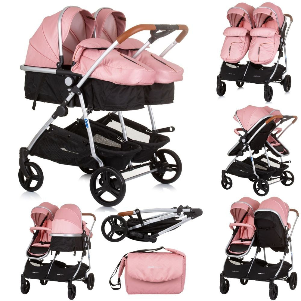 Carrito De Bebé Gemelar Dúo Smart Flamingo_0