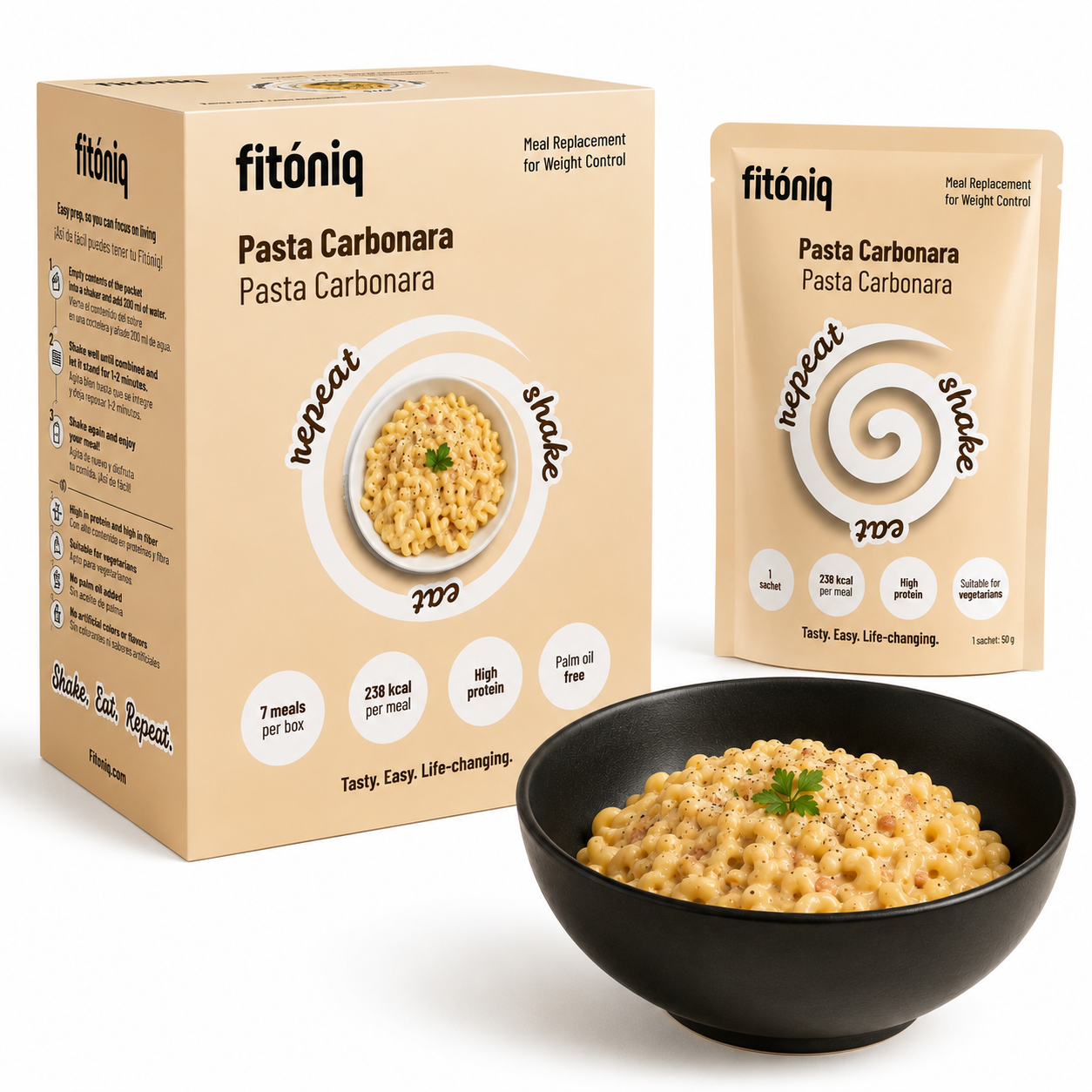 Pasta Carbonara Fitóniq, 7 sobres_1