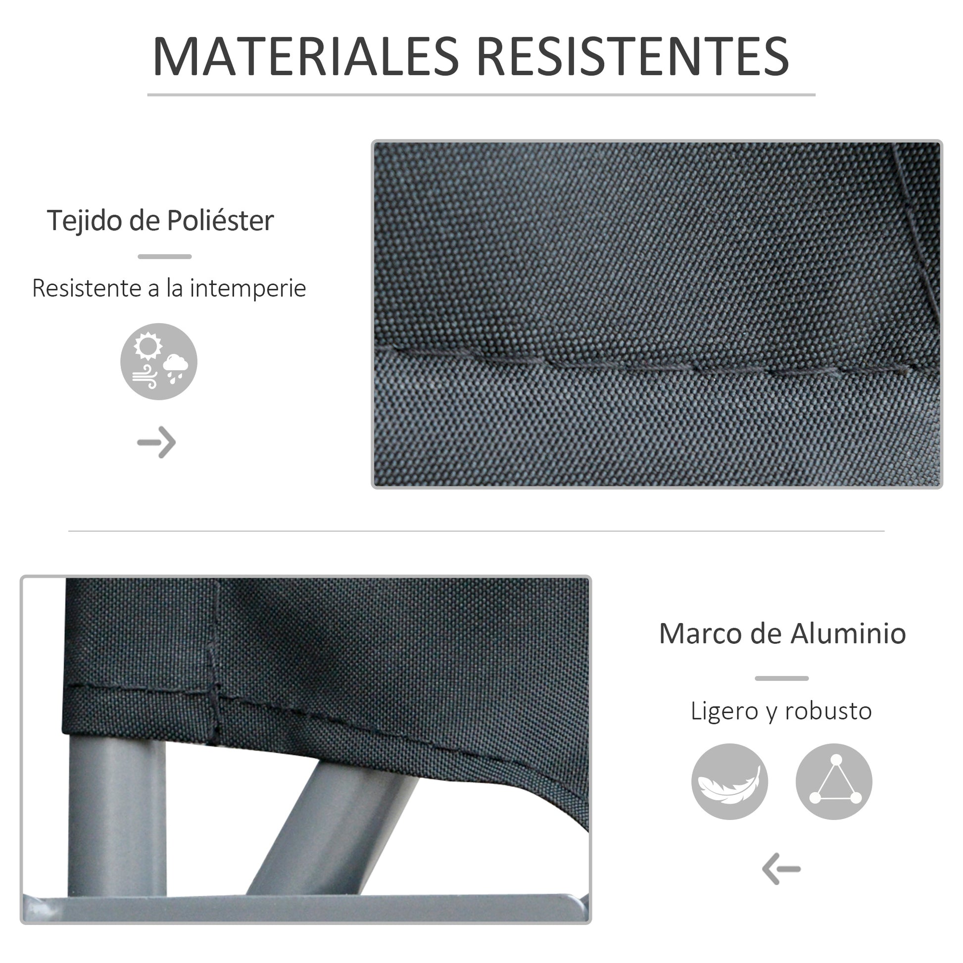 Outsunny Toldo Lateral Plegable De Balcón En Forma De Abanico Aluminio 120x120_4