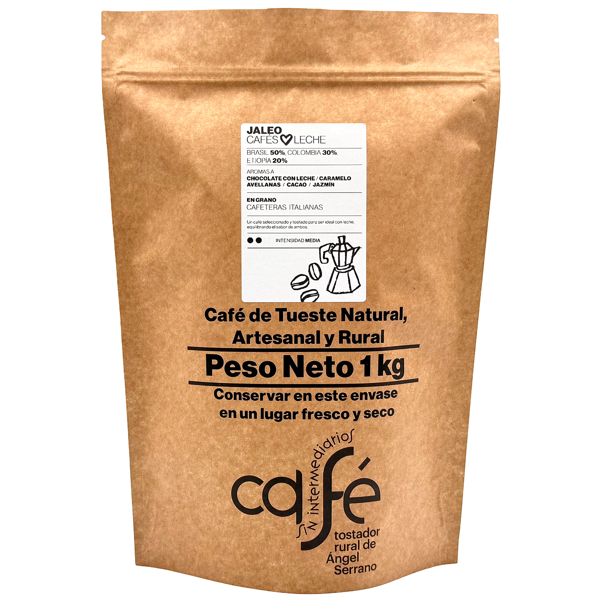 Cafe Sin Intermediarios Café Colombia Jaleo En Grano Para Italiana (moka) 1 Kg_0