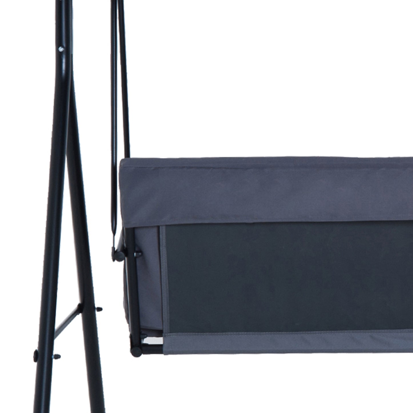 Outsunny Columpio De Jardín De 3 Plazas Con Techo Ajustable Acero 172x110x153 Cm_4