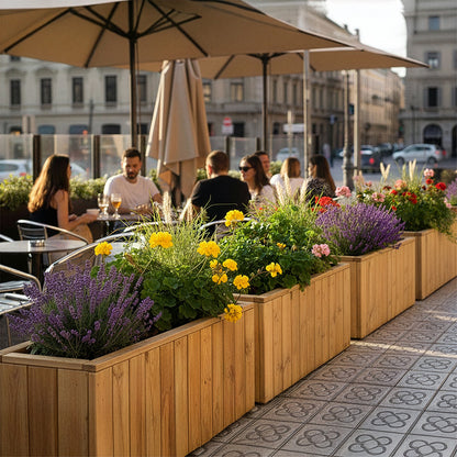 Jardinera De Madera Para Exterior 120x34x40 Cm Atrium Hortalia_1
