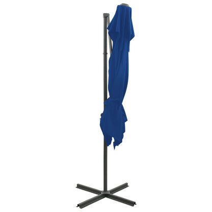 Vidaxl Sombrilla Jardín Voladiza Cubierta Doble Azul Celeste 250x250cm_3