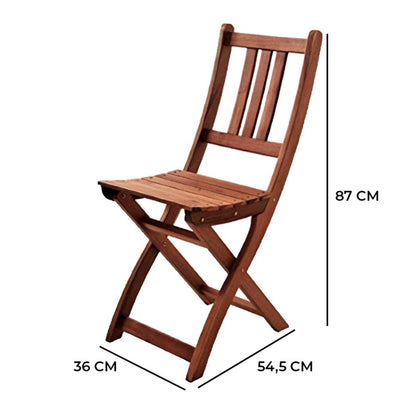 Yoevu- Set De 2 Sillas Plegables De Madera De Acacia - Sillas De Exterior Duraderas Y Compactas, Ideales Para Jardines, Terrazas, 36x54,5x87cm_1