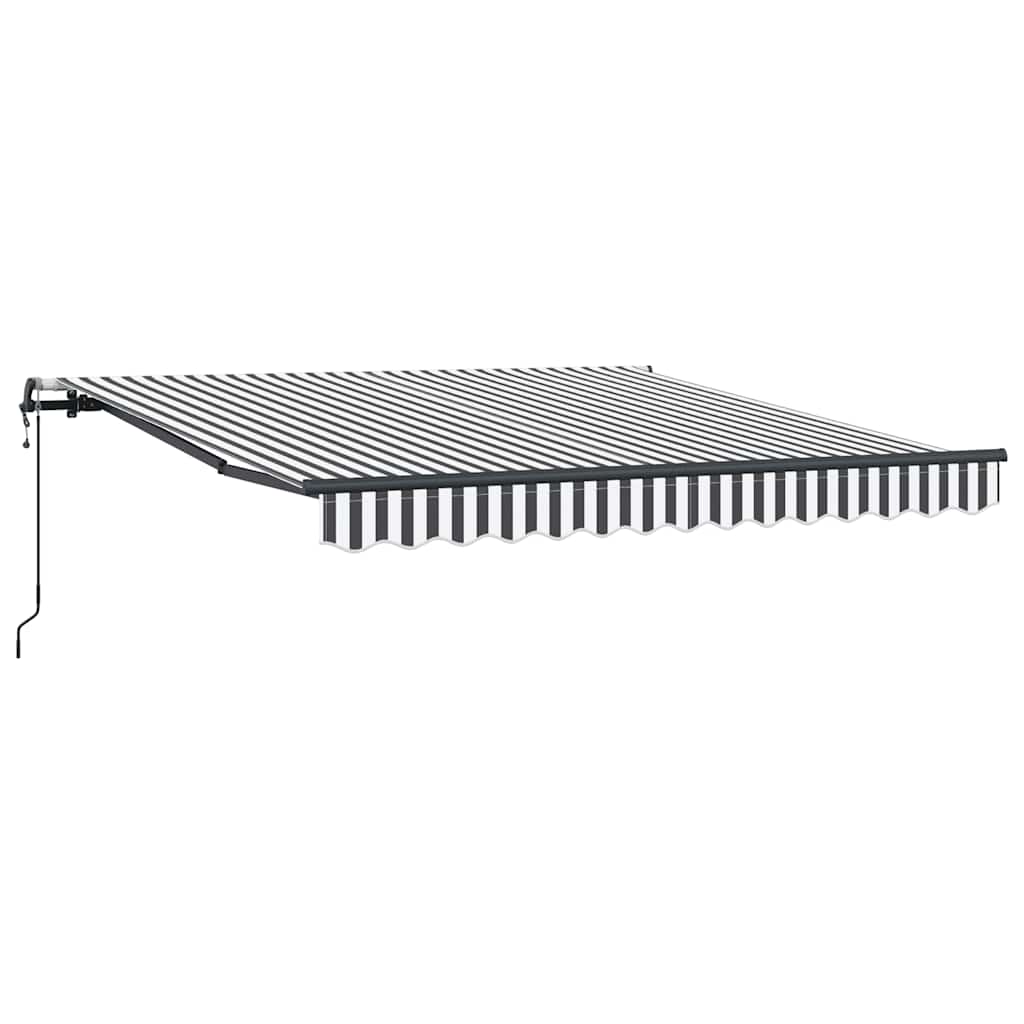Toldo Retráctil Automático Gris Antracita Y Blanco 300x250 Cm_0