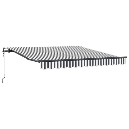Toldo Retráctil Automático Gris Antracita Y Blanco 300x250 Cm_0