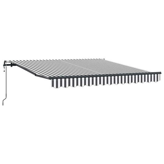 Toldo Retráctil Automático Gris Antracita Y Blanco 300x250 Cm_0
