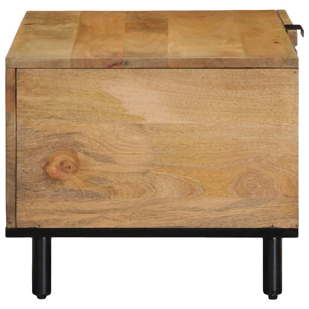 Mesa De Centro Marrón 80x50x40 Cm Madera Maciza Mango_2