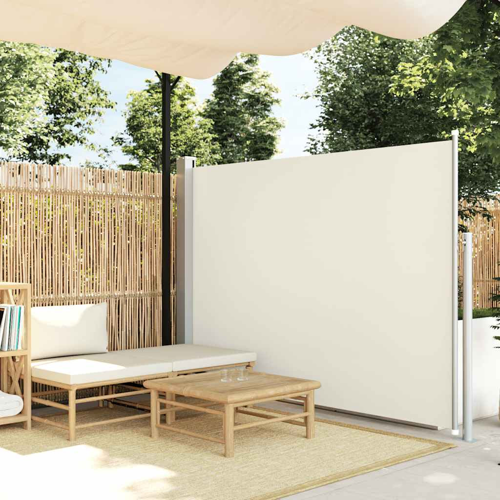 Vidaxl Toldo Lateral Retráctil 160x500 Cm Crema_1