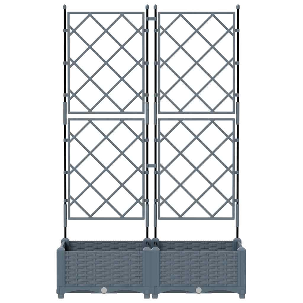 Macetero De Jardín 2 Uds. Gris Claro 80 X 40 X 125,5 Cm Pp_4