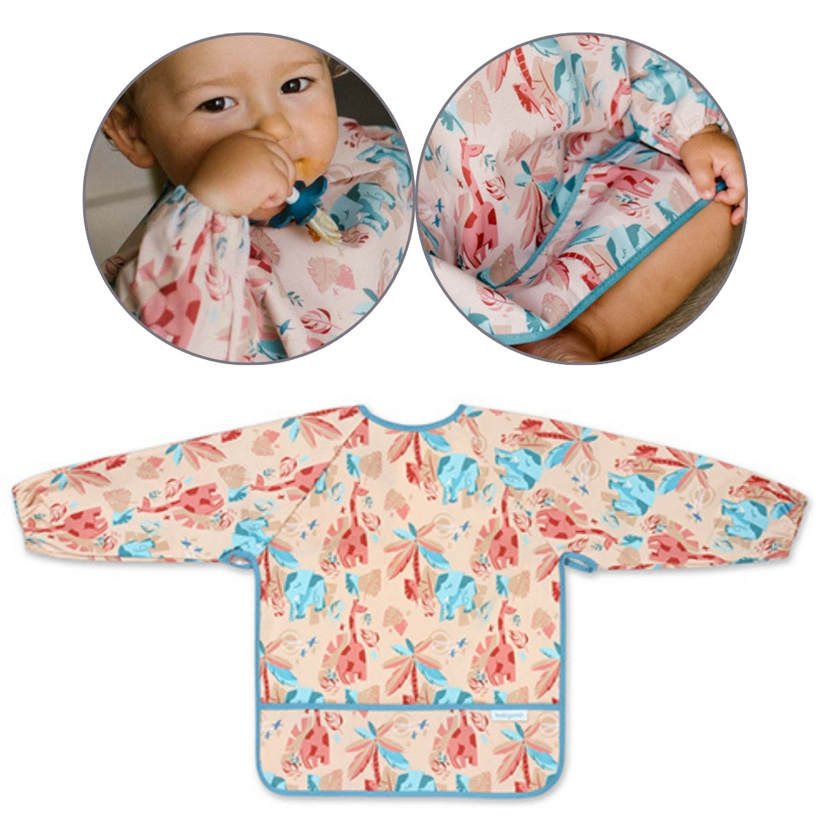 Babero Baby Con Mangas 2-4 Años Jungla