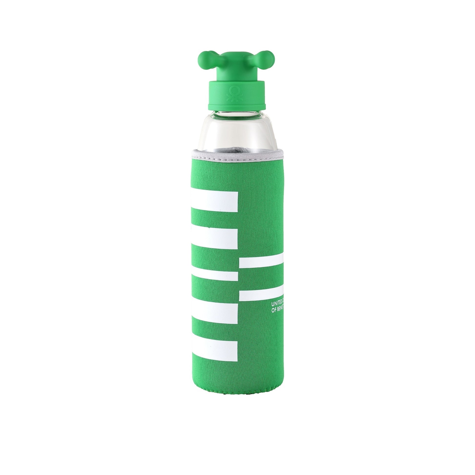 Botella De Agua 500ml Borosilicato Funda Verde Y Tapa De Grifo Rainbow Be_1