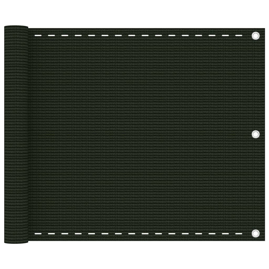 Vidaxl Toldo Para Balcón Hdpe Verde Oscuro 75x400 Cm_0