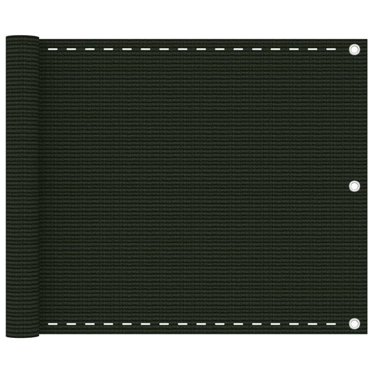 Vidaxl Toldo Para Balcón Hdpe Verde Oscuro 75x400 Cm_0