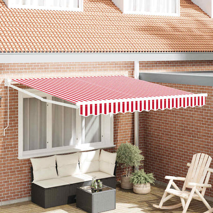 Toldo Retráctil Rojo Y Blanco 300 X 250 Cm_1