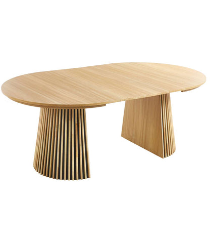 Mesa Redonda Extensible Md-keanu Acabado Oak, 75cm(alto ) 120/160/200cm(ancho) 120cm(largo_5