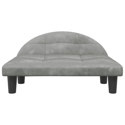 Cama Para Perros De Terciopelo Gris Claro 70x52x30 Cm / Vetonek_2